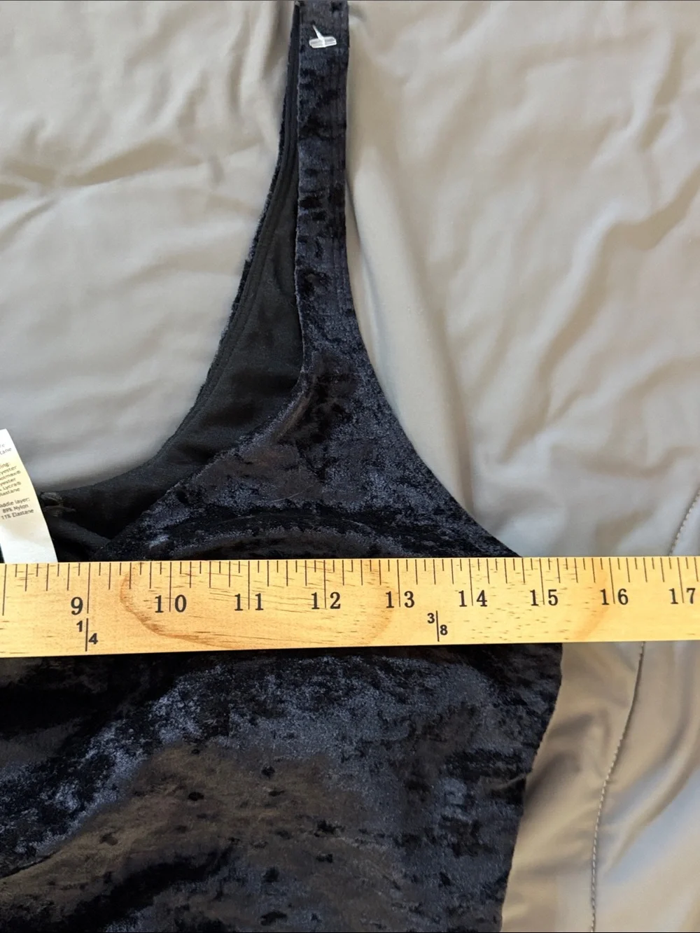 Lululemon Black Crushed Velvet Align Crop Tank Size 12